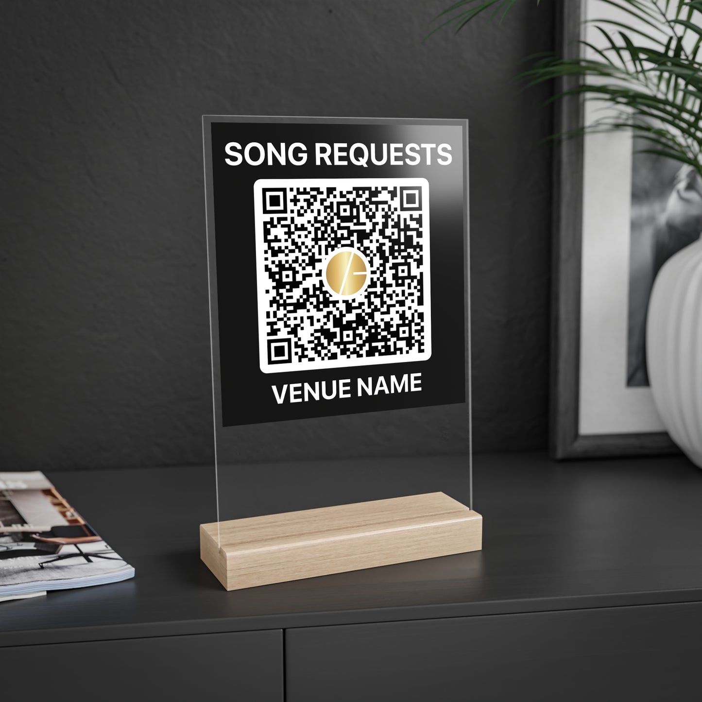 Code QR du lieu - Panneau acrylique