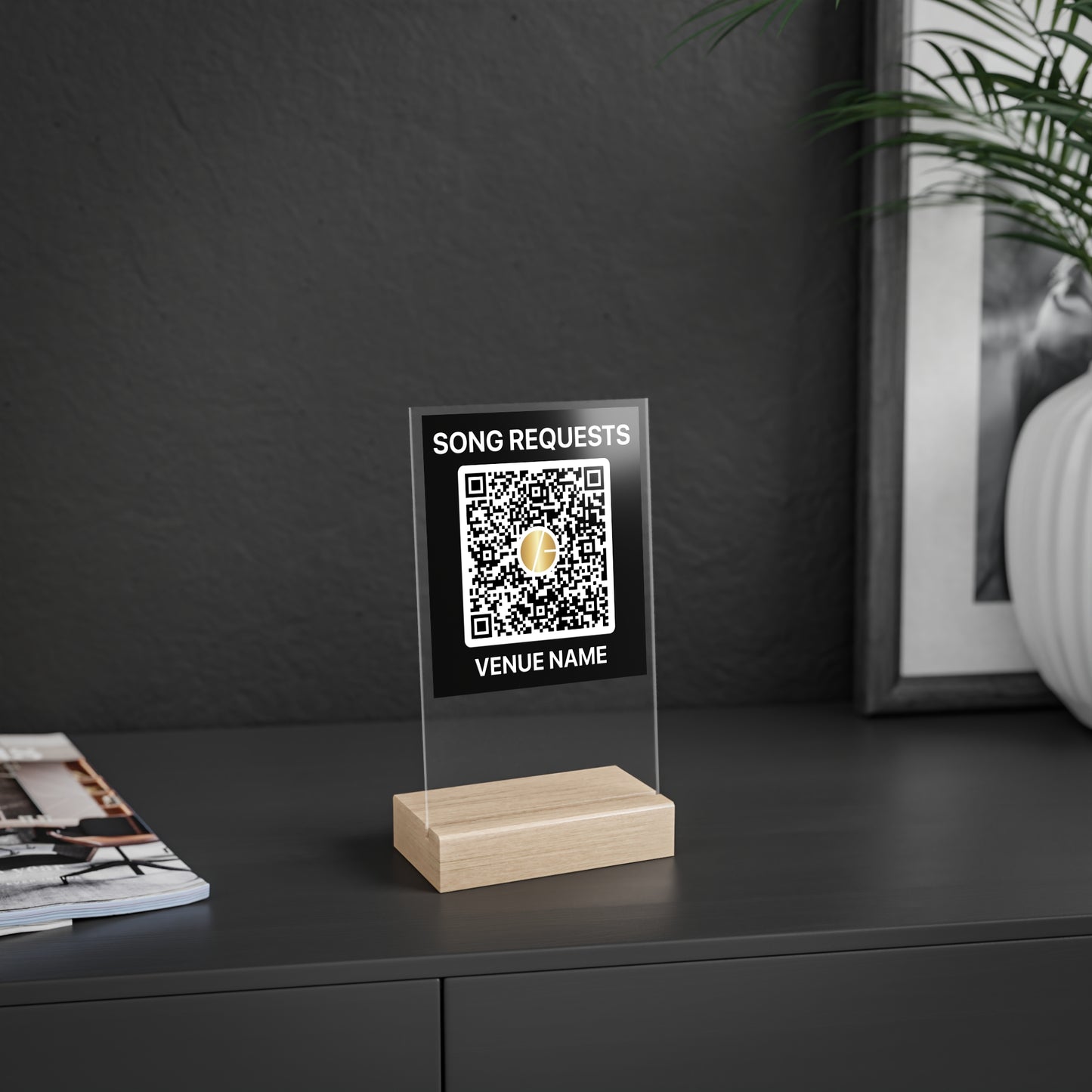 Code QR du lieu - Panneau acrylique