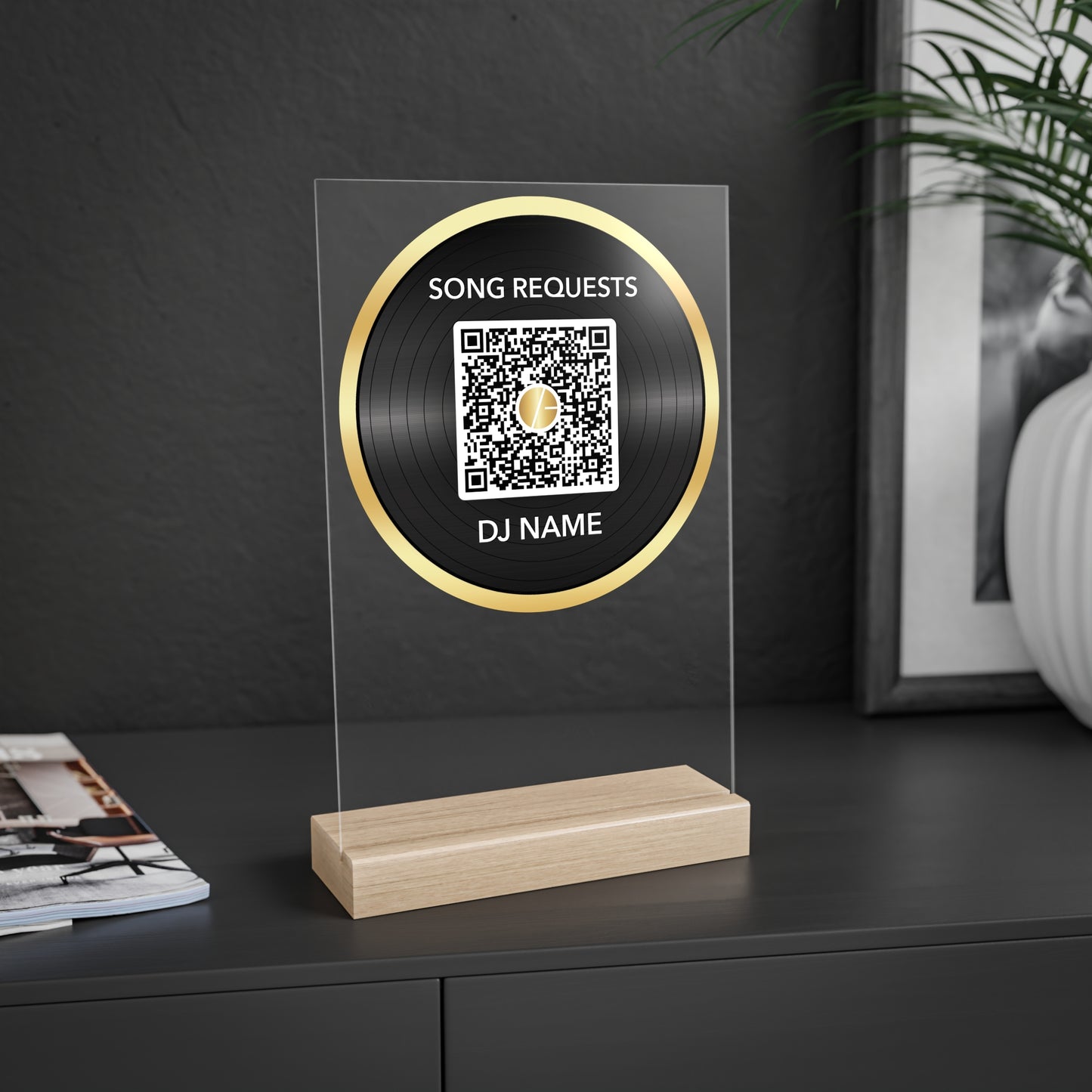Mon code QR - Panneau acrylique circulaire