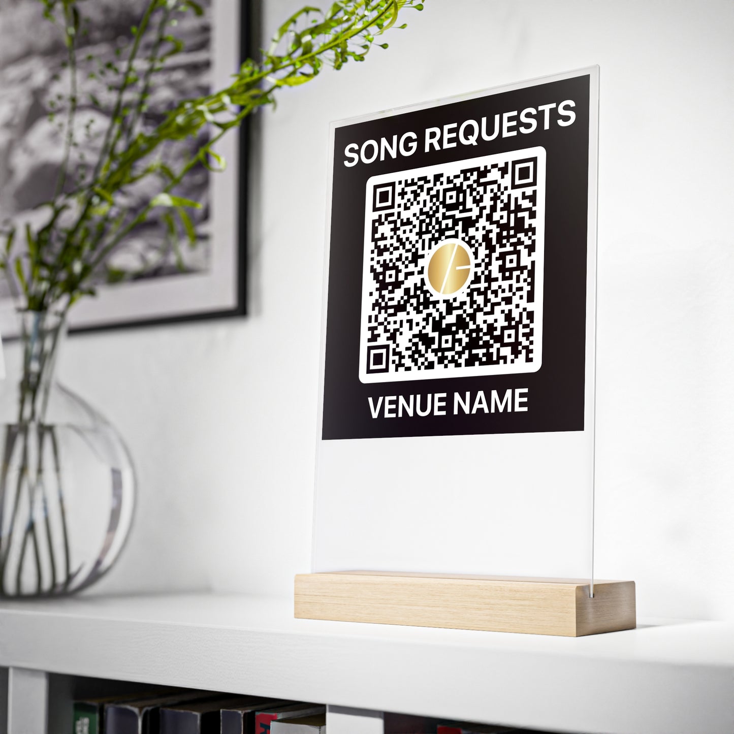 Code QR du lieu - Panneau acrylique