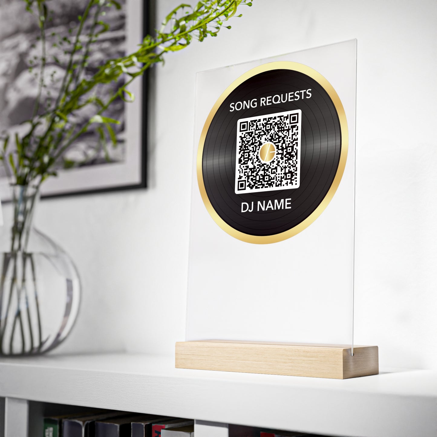 Mon code QR - Panneau acrylique circulaire